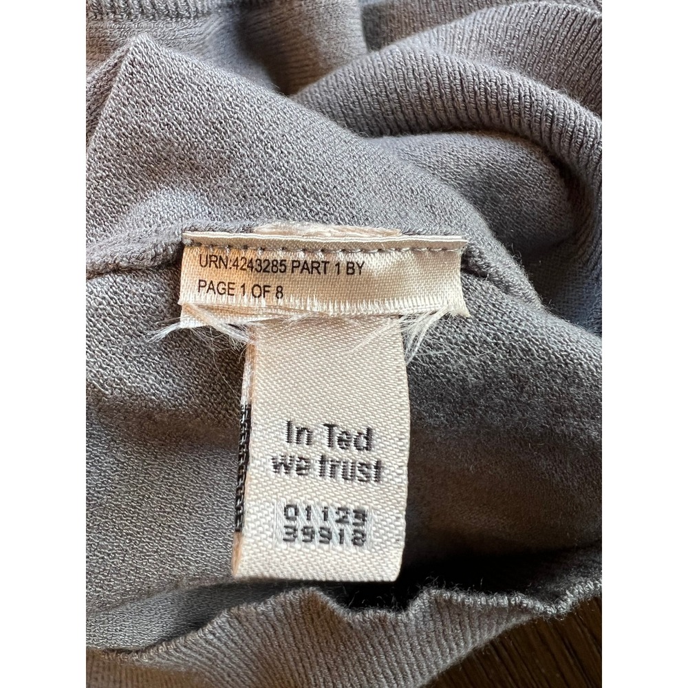 Ted Baker Sleeveless Knit Top Colorblock Mock Neck Button Back Preppy Minimalist - Picture 4 of 9
